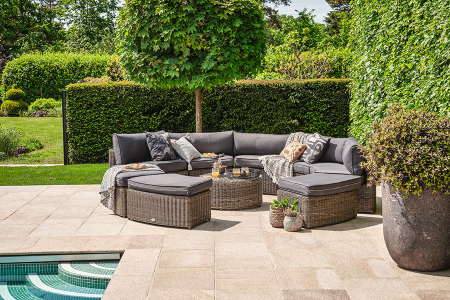 Curved Modular Garden Sofas