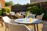 120cm Paris Volcano/Grey Round Dining Table