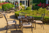 90cm Sorrento Square Dining Table with 4 Stacking Armchairs