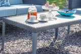 Hampstead Grey 2 Seater Sofa with Rectangular Coffee Table