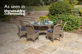 150cm Mayfair Round Dining Table with 8 Dining Chairs