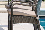 90cm Windsor Bronze Square Dining Table with 4 Stacking Armchairs