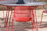 130cm Remy Round Dining Table - Red/Black