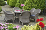180cm Kensington Oval Dining Table with 6 Dining Armchairs
