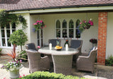 180cm Kensington Oval Dining Table with 6 High Back Dining Armchairs