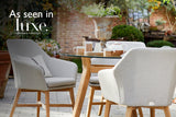 180cm Henley Glass & Teak Oval Dining Table with 6 Richmond Dining Armchairs