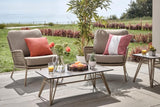 Cannes 2 Seater Sofa with 2 Lounge Armchairs, Coffee Table & Side Table