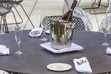 130cm Remy Round Dining Table - Grey/Black