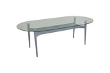 230cm Henley Glass & Aluminium Dining Table with 8 Richmond Armchairs