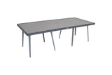 240cm Hampstead Grey Rectangular Dining Table with 8 Dining Armchairs