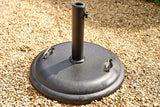 3m Deluxe Round Aluminium Almond Parasol with 25kg Base