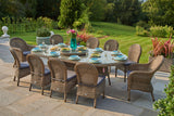 270cm Kensington Oval Dining Table with 2 Dining Armchairs & 8 Dining Chairs