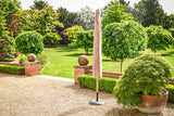 3.2m x 2.1m Deluxe Rectangular Aluminium Grey Parasol with 25kg Concrete Base