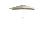 3.2m x 2.1m Deluxe Rectangular Aluminium Parasol - Almond