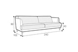Wentworth Large 3 Seater - 2 Cushions