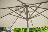 3m Deluxe Round Aluminium Grey Parasol with 25kg Base