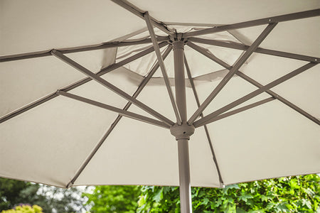 3m Deluxe Round Aluminium Parasol - Grey