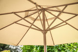 3m Deluxe Round Aluminium Almond Parasol with 25kg Base