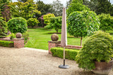 3m Deluxe Round Aluminium Almond Parasol with 25kg Base