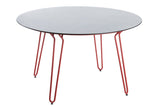 130cm Remy Round Dining Table - Red/Black