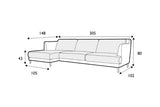 Wentworth Large Right Hand Chaise Corner Sofa Set 2