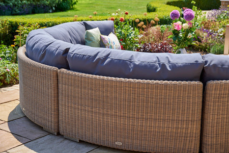 Kensington Curved Rattan Modular Sofa Set F (Without Coffee Tables)