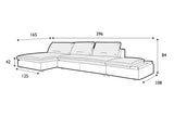 Malvern Large Right Hand Chaise Corner Sofa Set 2