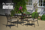 90cm Sorrento Square Dining Table with 4 Stacking Armchairs