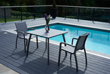 90cm Paris Volcano/Grey Square Dining Table