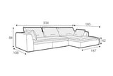 Malvern Medium Left Hand Chaise Corner Sofa Set 1