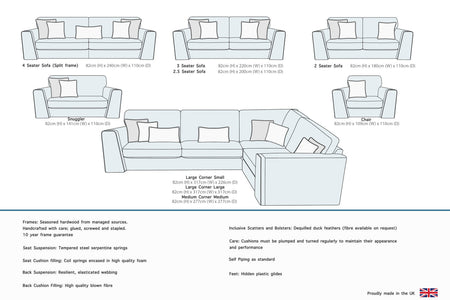 Abingdon Large Corner Sofa Set 3
