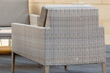 2 Hampstead Stone Lounge Armchairs with Square Side Table