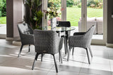 Cliveden Dining Armchair with Aluminium Legs