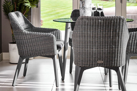 Cliveden Dining Armchair with Aluminium Legs