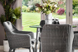 100cm Henley Glass & Aluminium Round Dining Table