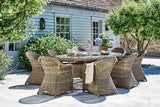 230cm Mayfair Oval Dining Table with 8 Dining Armchairs