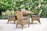 100cm Mayfair Square Dining Table with 4 Dining Chairs