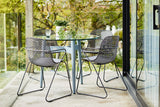 CLEARANCE | 100cm Henley Glass & Aluminium Round Dining Table