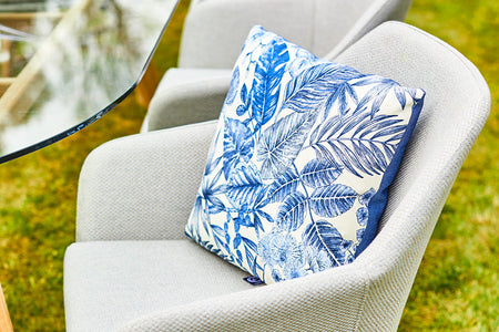 Blue Floral Waterproof Scatter Cushion