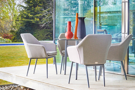 CLEARANCE |Richmond Dining Armchair with Aluminium Legs