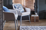 Richmond Dining Armchair with Aluminium Legs