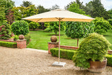 3.2m x 2.1m Deluxe Rectangular Aluminium Almond Parasol with 65kg Granite Base