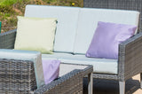 2 Hampstead Grey 2 Seater Sofas with Rectangular Coffee Table