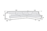 Buckingham Large Right Hand Chaise Corner Sofa Set 3