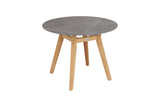 100cm Henley Porcelain Slate & Teak Round Dining Table