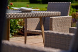 240cm Hampstead Stone Rectangular Dining Table with 2 Dining Armchairs & 8 Dining Chairs