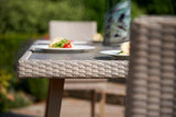90cm Hampstead Stone Square Dining Table with 4 Dining Chairs