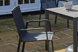 90cm Florence Square Dining Table & 4 Florence Stacking Armchairs