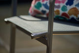 90cm Florence Square Dining Table & 4 Florence Stacking Armchairs