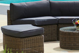 7 Piece Mayfair Curved Rattan Modular Sofa Set